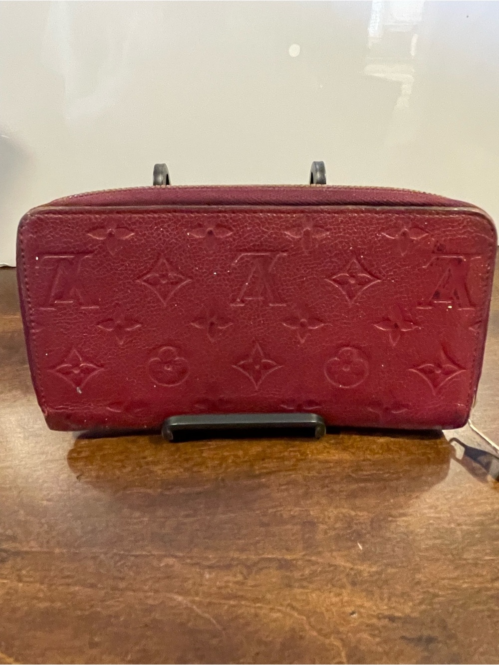 Louis Vuitton Monogram Empriente Zip Wallet in Burgundy Red